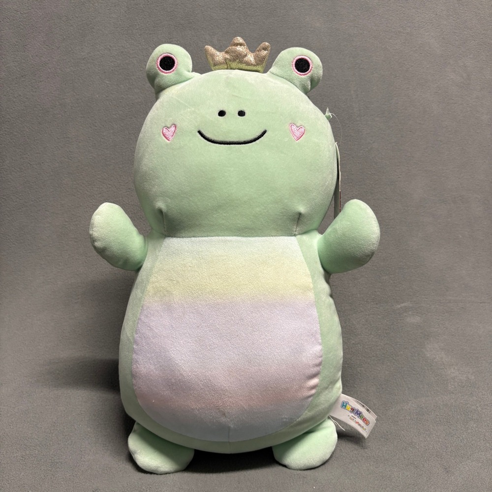 Squishmallows HugMees Fenra Frog Plush Green Crown Jazwares